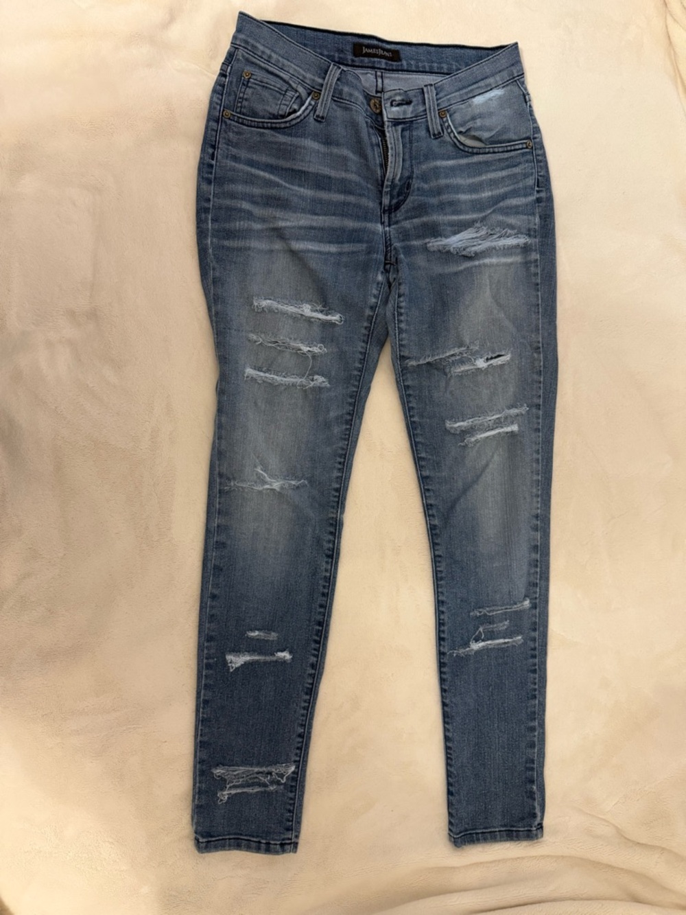 James Jeans Light Blue Distressed Skinny Jeans